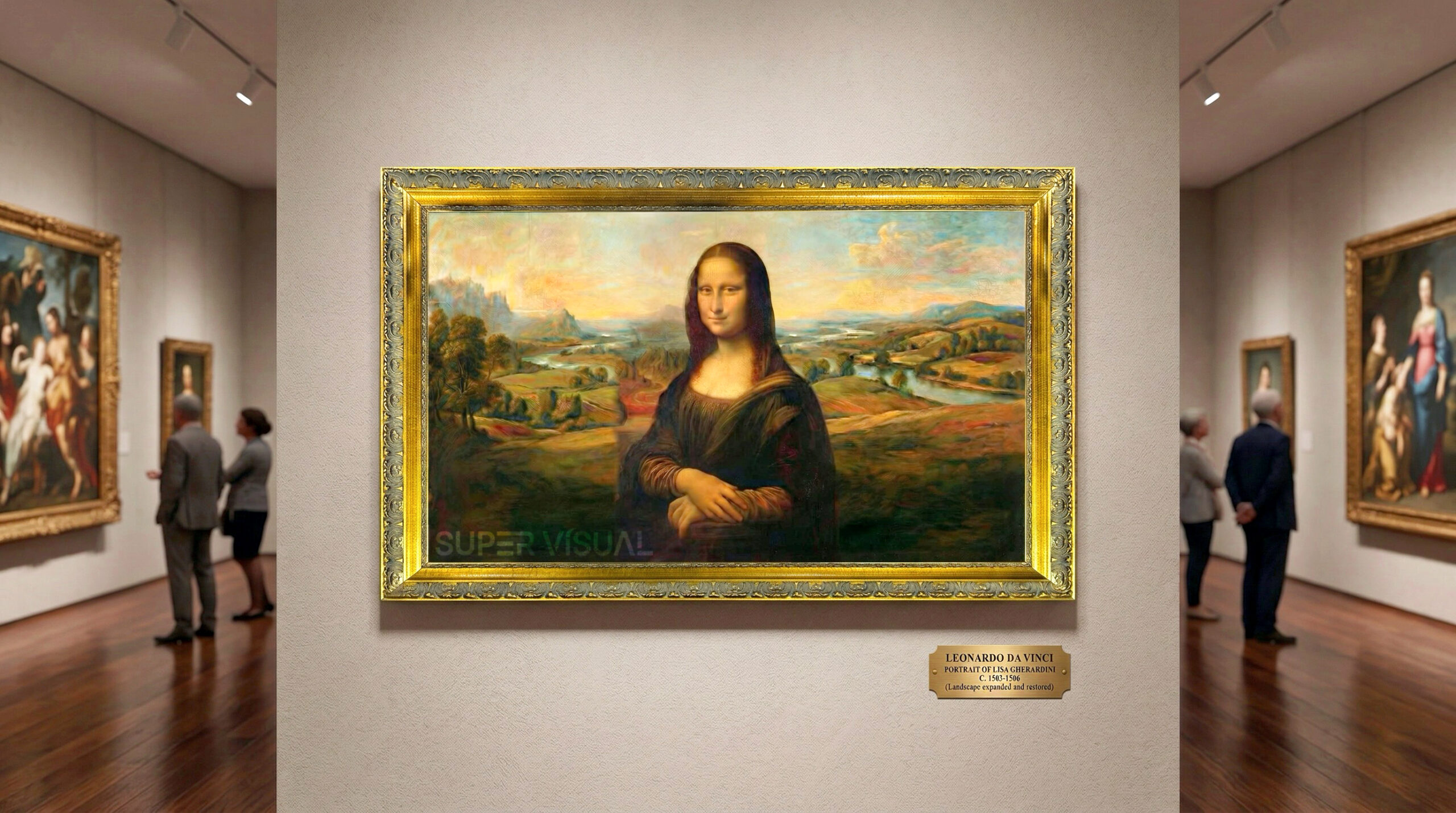 Super Visual LED Oil Painting Display in an interior setting