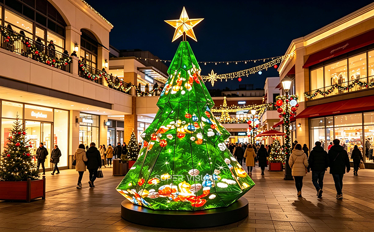 led christmas tree display