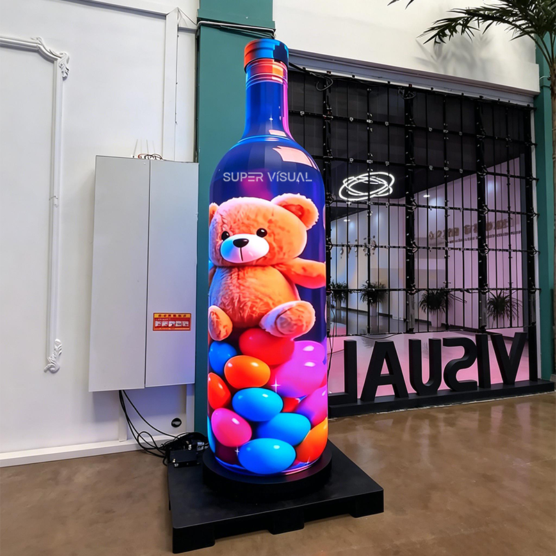 LED wine bottle display